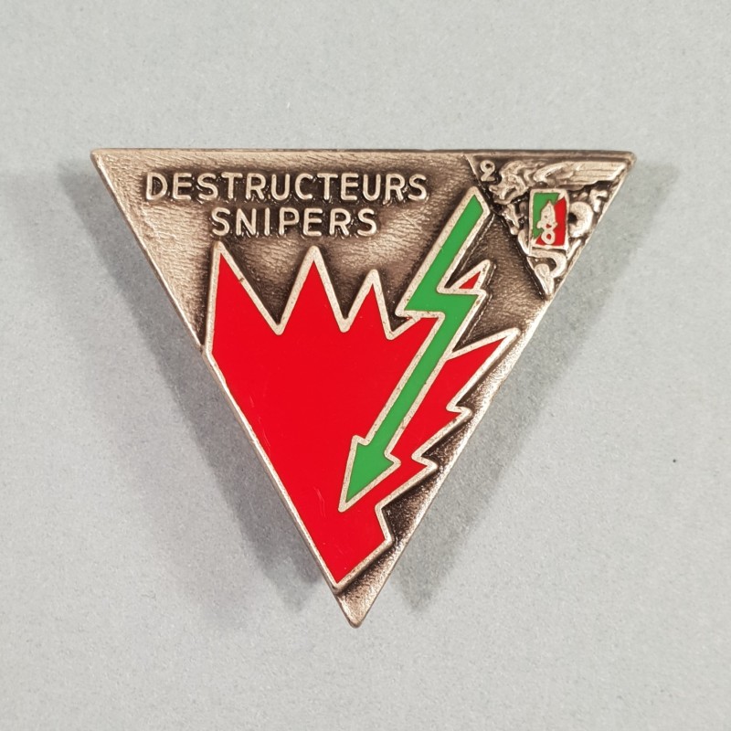 INSIGNE MILITAIRE 4 ème COMPAGNIE DU 2 ème REP REGIMENT ETRANGER PARACHUTISTE DESTRUCTEURS SNIPERS NUMEROTE